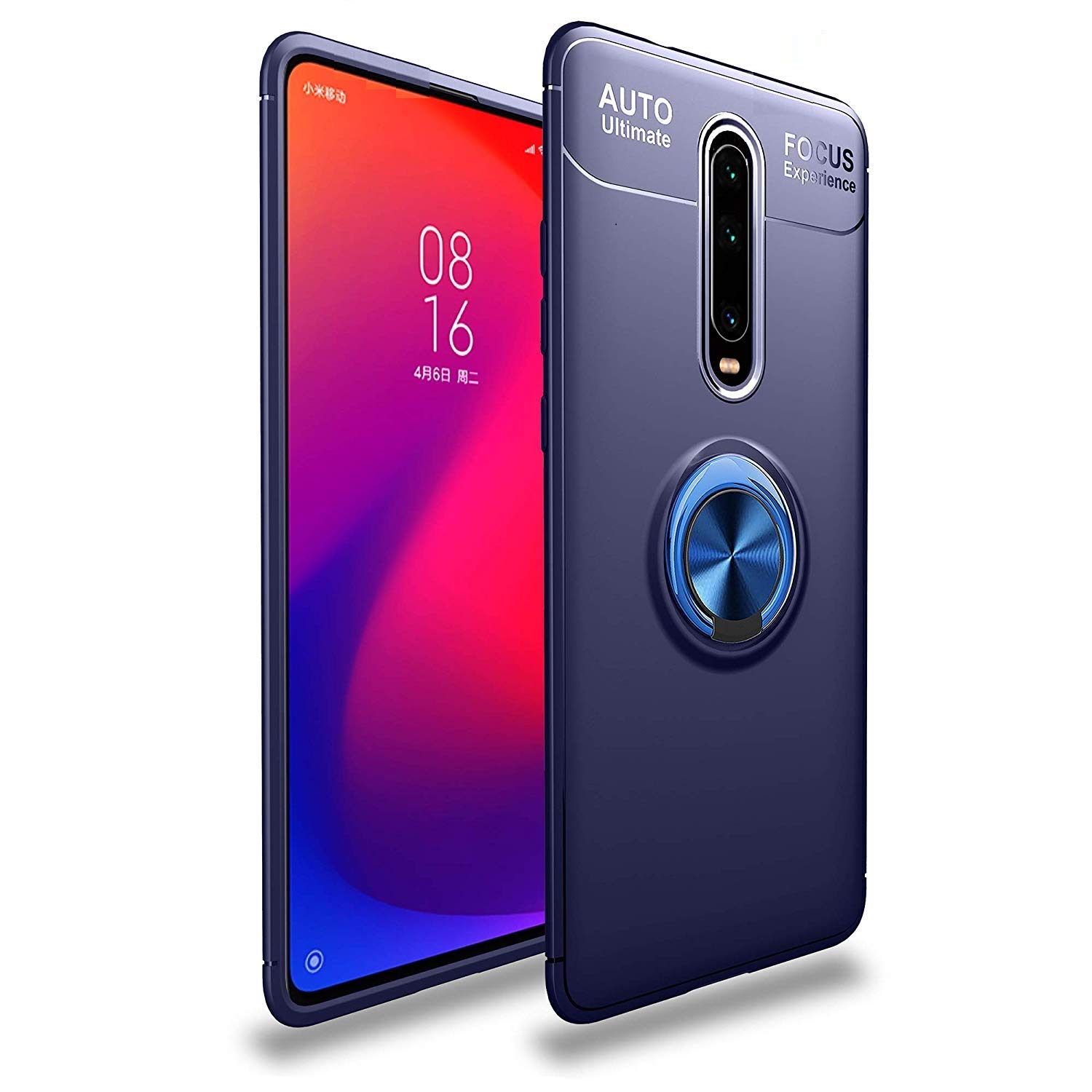 Designerz Hub® Poco X2 Sleek Rubberized Case with Chrome Plating Ring Stand Back Cover Case Designed for Poco X2 - Blue (B0849Y9JZS) Amazon Price History, Amazon Price Tracker