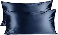 Vista 9 de Yanibest Funda de almohada de satén, fundas de almohada de seda para cabello y piel con cremallera, juego de 2 fundas de almohada estándar para 20 x