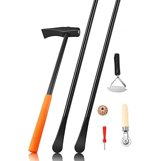 3PC Tire Changing Tools Tire Bar for Auto or Truck Maintenance or Changing Removal Tool for Tubeless Tires