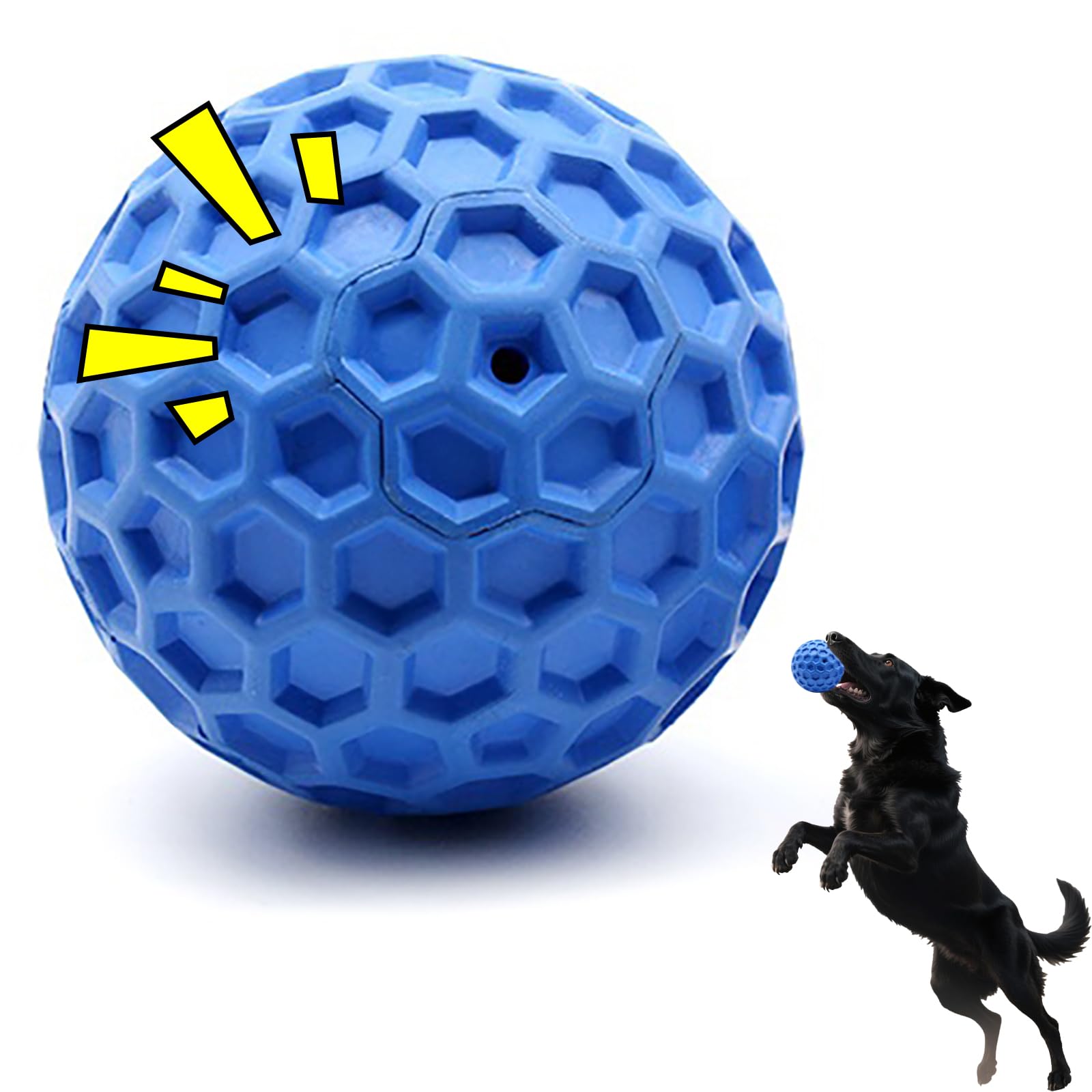 woeita Indestructible Squeaky Dog Ball