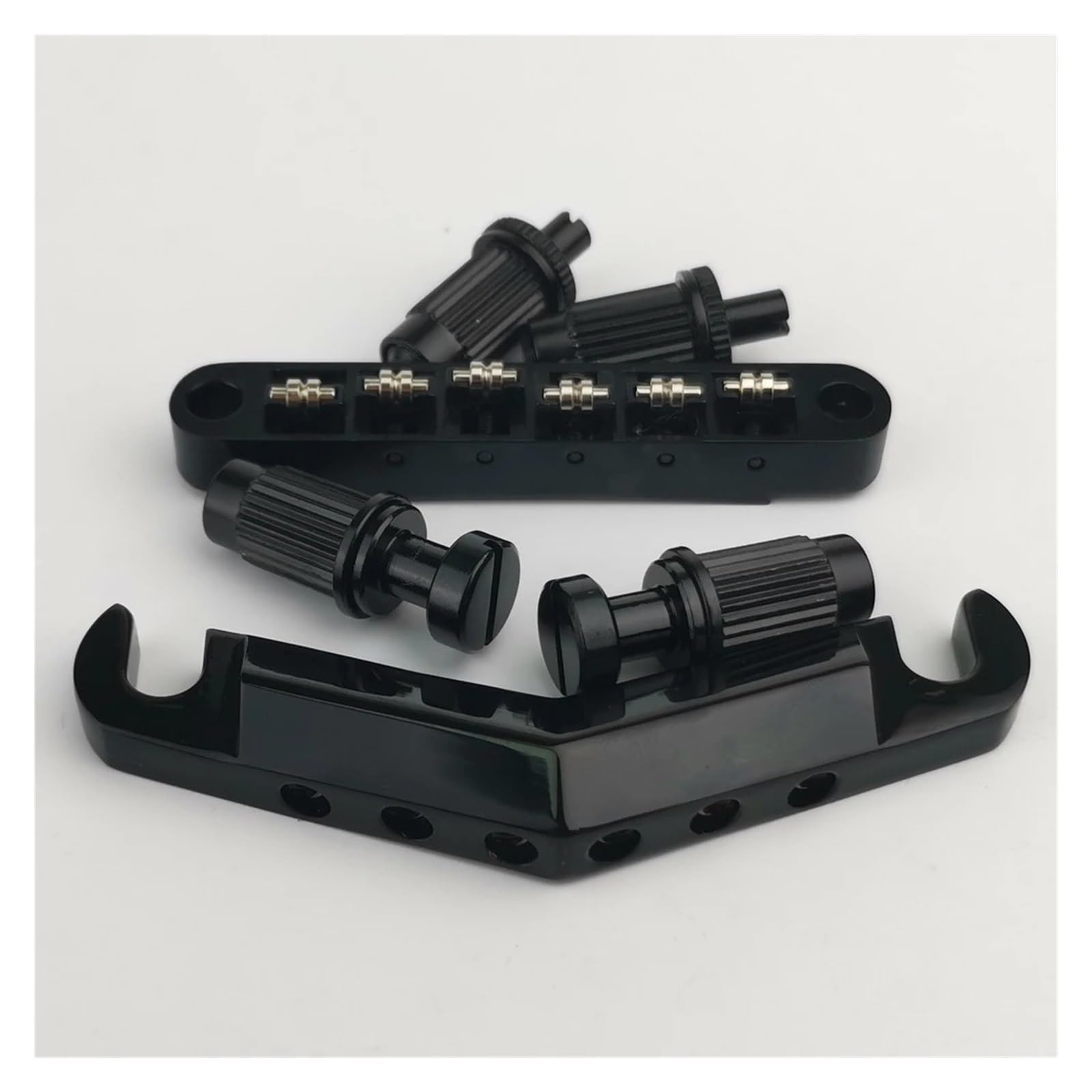 Set ponte per chitarra con sellette a rullo, compatibile con Guyker, GK21 | Cordiera stop bar con ancoraggi e perni, ponte Tune-O-Matic per chitarra elettrica LP SG(GK21 GM005 GD)