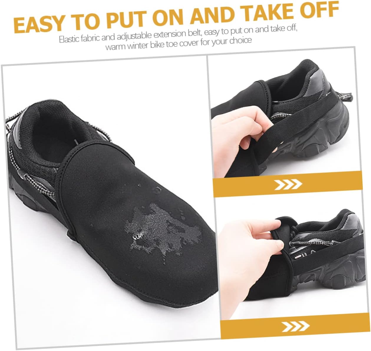 BESPORTBLE 4pairs Cycling Accessory Winter Warm Shoes Covers for Men Women Windproof Water-Resistant Overshoes