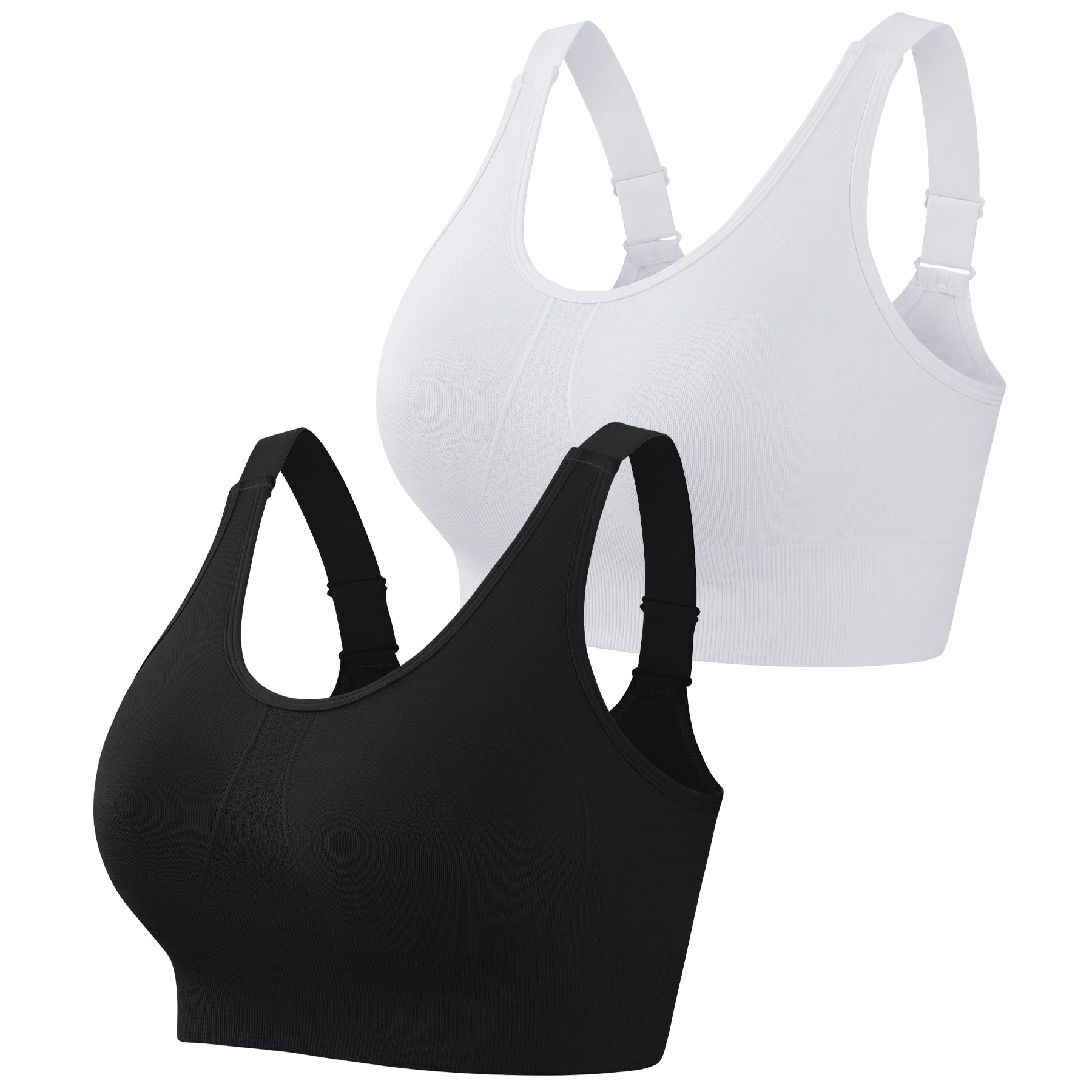 Uniexcosm Sport-BH Damen Starker Halt ohne Bügel mit abnehmbaren Polstern atmungsaktiv Bequeme Bralette für Fitness Yoga und Training
