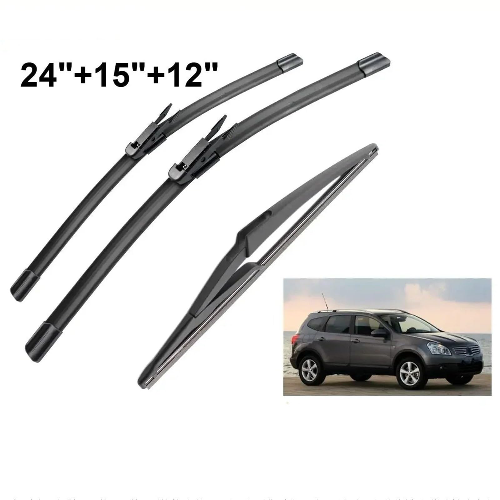 Para Nissan Qashqai J10 2006-2013 Escobillas Limpiaparabrisas Delanteras Y Traseras De Coche Accesorios Para Automóviles Limpiaparabrisas(6pieces)