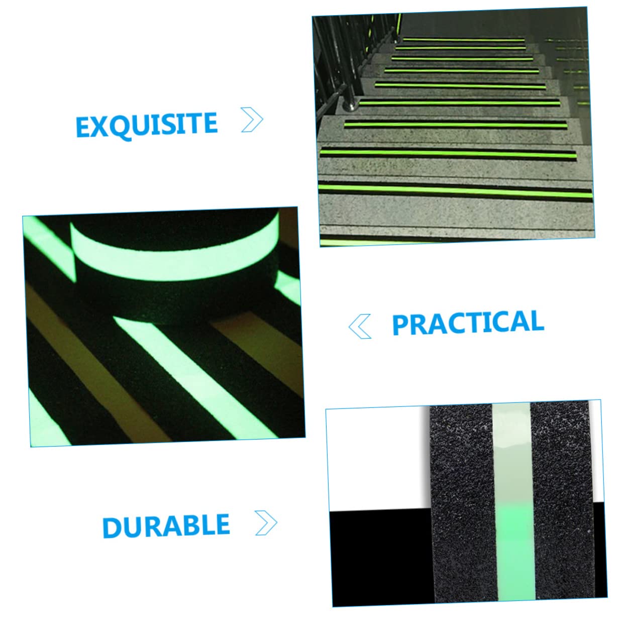 SOLUSTRE 2stücke Non- Grip Tape Für Treppen Und Bad Antirutsch Klebeband Mit Leuchtfunktion Sicherer Für Und Außenbereiche Selbstklebend Einfach Zuschneidbar