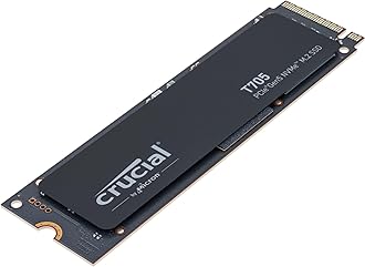 Crucial T705 2TB SSD PCIe Gen5 NVMe M.2, Up to 14,500MB/s, Microsoft DirectStorage, PCIe 4.0 Backwards Compatible, Internal Solid State Drive - CT2000T705SSD3