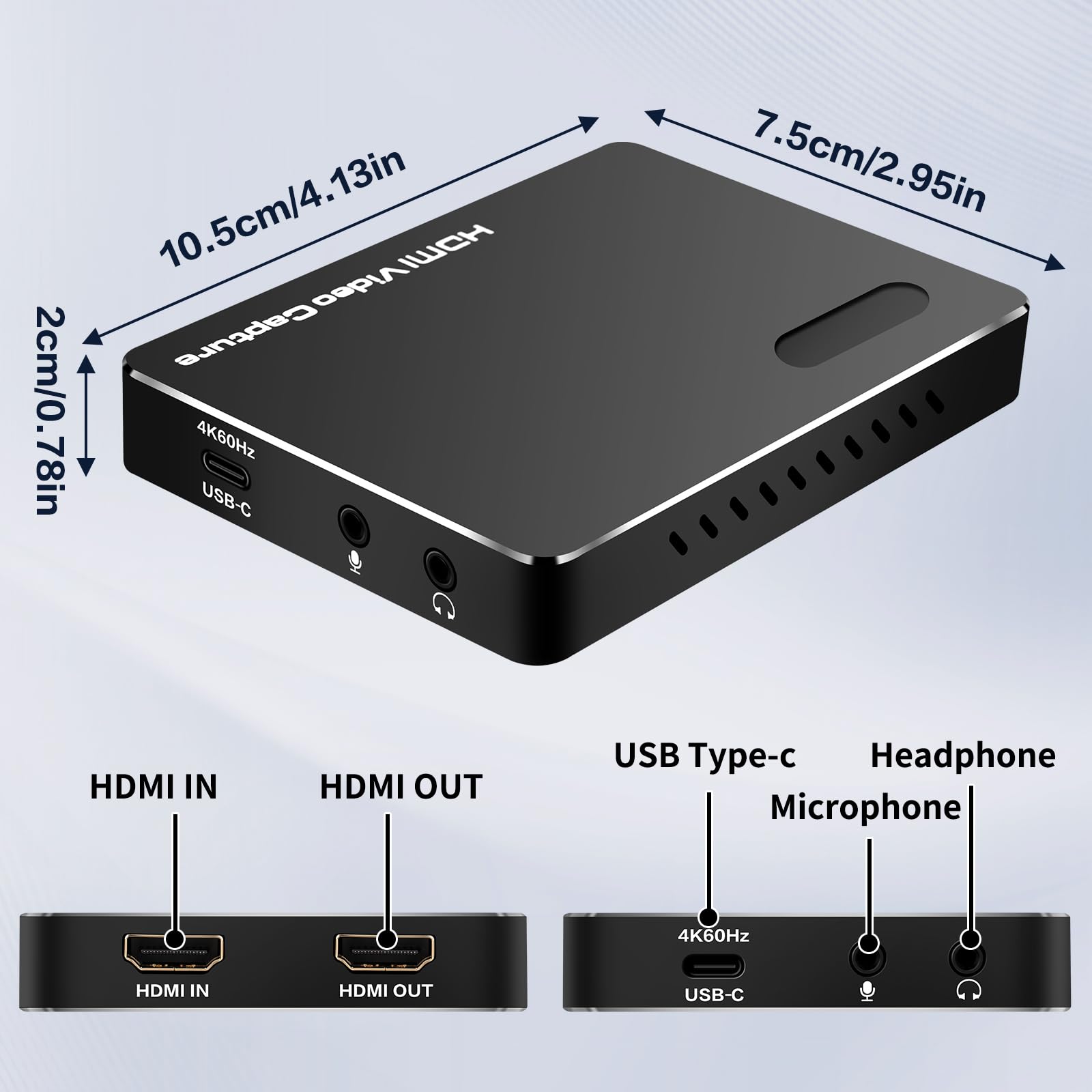 ACHAVE Scheda di acquisizione video HDMI 3.1, 4K60 HDMI2.0 con VRR HDR, 2K144FPS 1080P240FPS, MJPEG/YUY2/NV12/I420/XRGB/P010, latenza ultra bassa da HDMI a USB-C, scheda di acquisizione per streaming