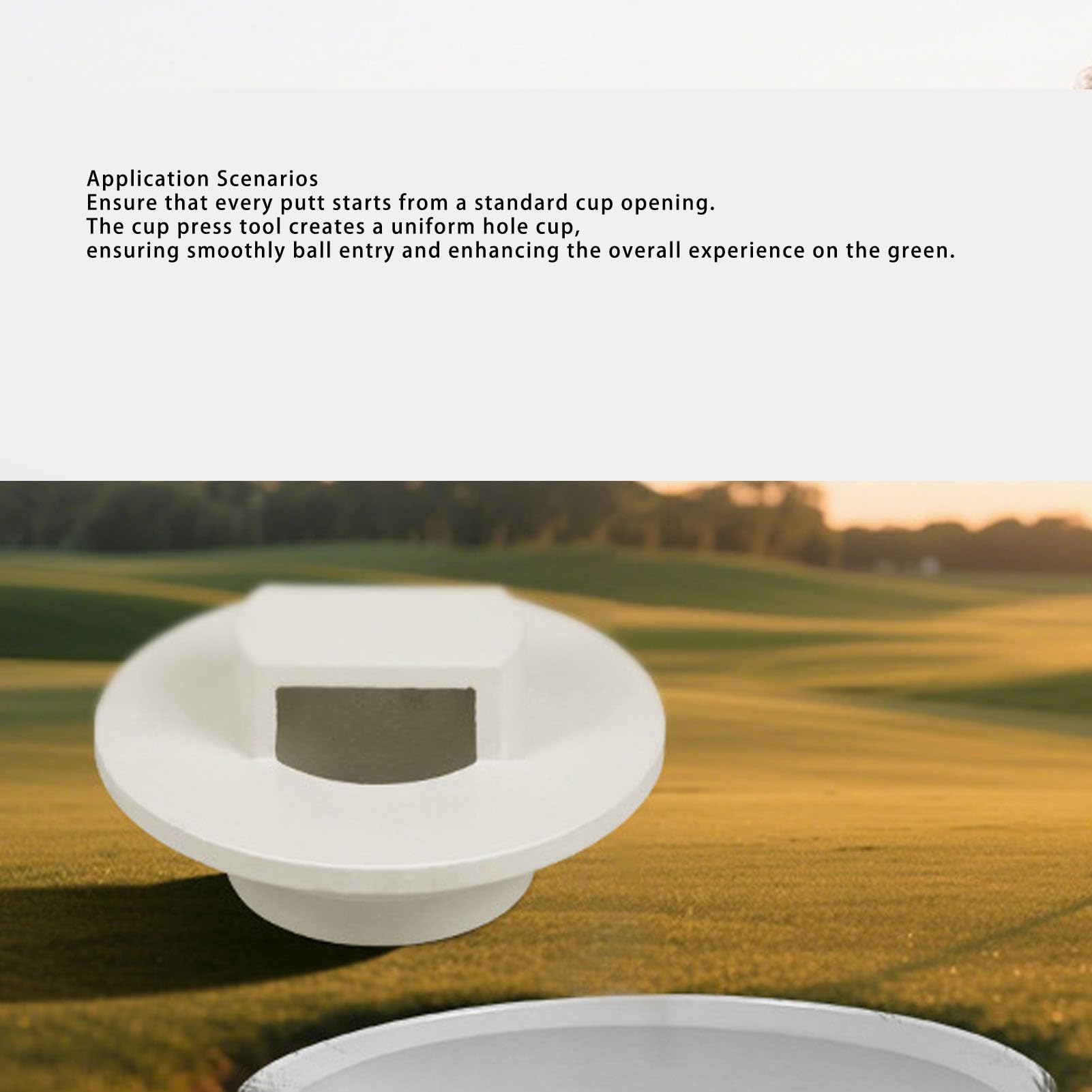 Domary Putting Hole Cup Positioning Tool Sturdy Ergonomic Grip for Golf