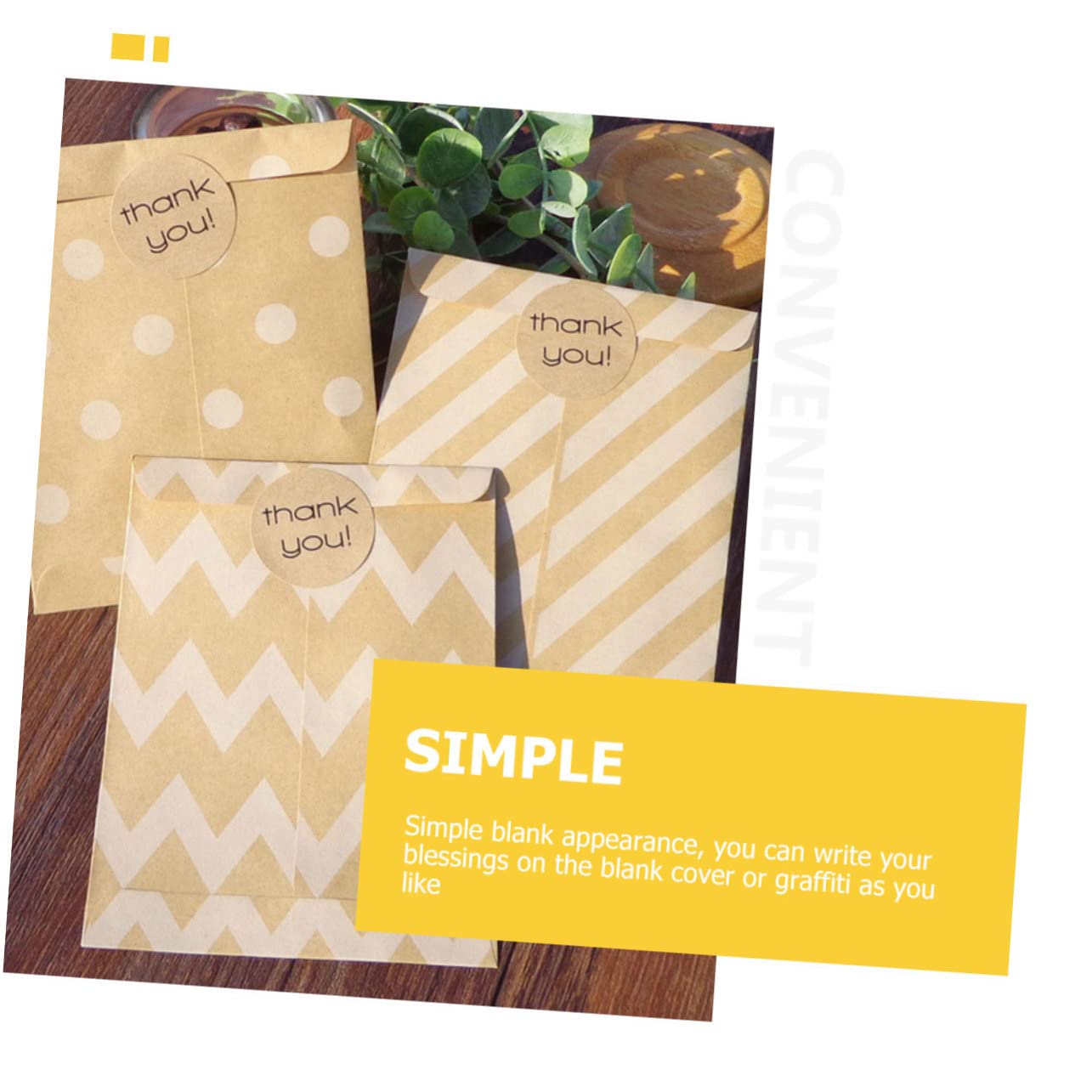 DOITOOL 3 Set Buste Per Biglietti Kraft Per Compleanni Cerimonie E Eventi Eleganti E Versatili Per Regali E Ringraziamento 80 Pezzi * 3
