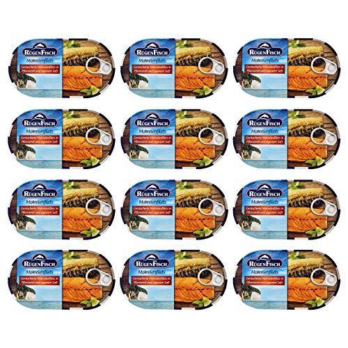 12er Pack Rügen Fisch Makrelenfilets in Öl (12 x 200 g) Cover