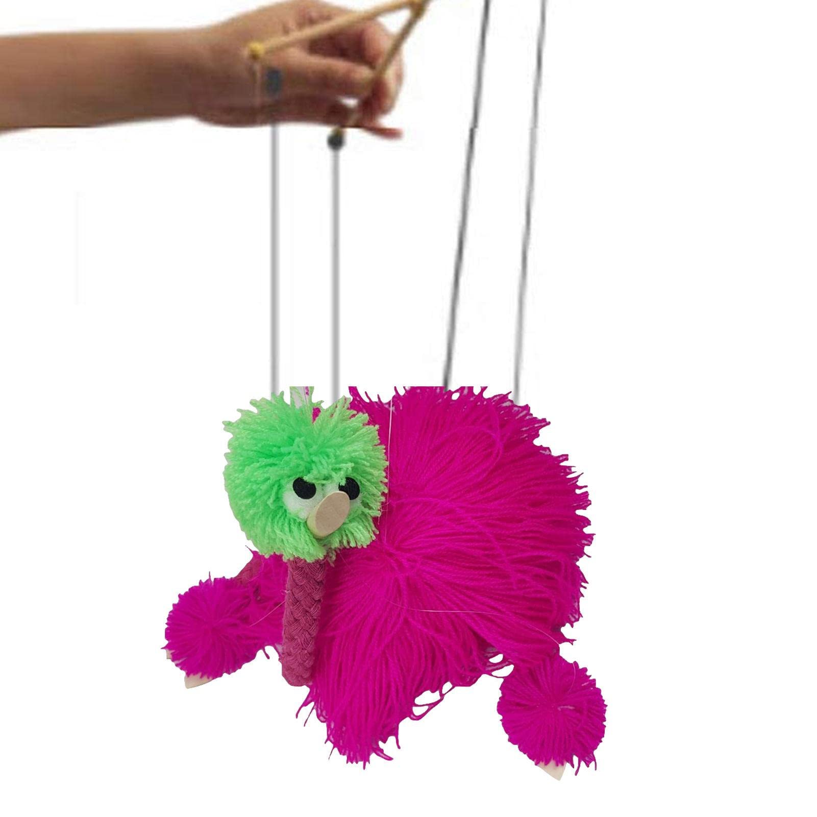Ostrich Puppet Strings, Funny Interactive Bird Puppet, Handmade Ostrich Marionette Puppets String Doll Parent-Child Interactive Educational Props For Children Kids