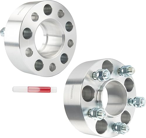 Vista 90 de KAX Espaciadores de rueda de 0.236 x 5.315 in, espaciadores de rueda centrados de 2 pulgadas y 6 lengüetas para F-15-0, Expedition, Mark LT, Negro