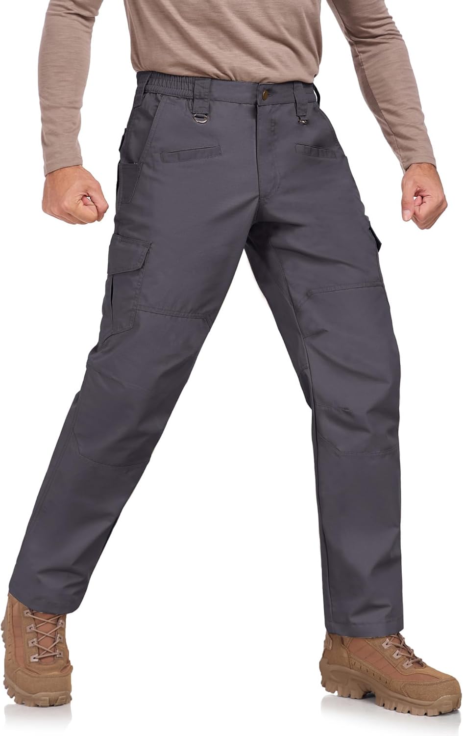 Men's Tactical Pants, Waterproof Rip-Resistant Cargo Pants with 9 Pockets for Hiking, Work, Camping,and Fishing. - Image 5