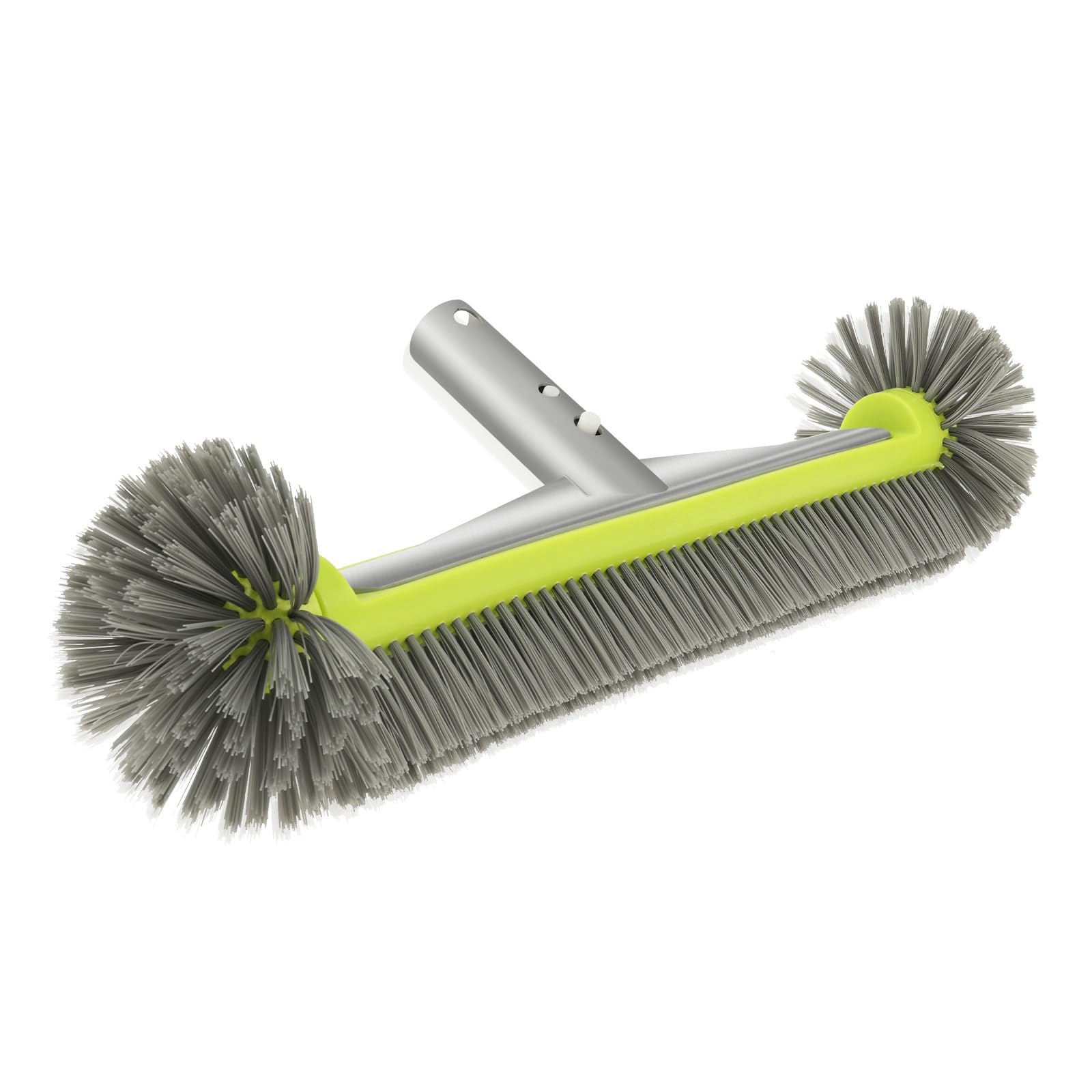 Sutowe Grey Pool Brush Head 16" Aluminium Swimming Pool Cleaning Brush With Hardness Bristle Heavy Duty Walls Cleans For Tiles And Floors