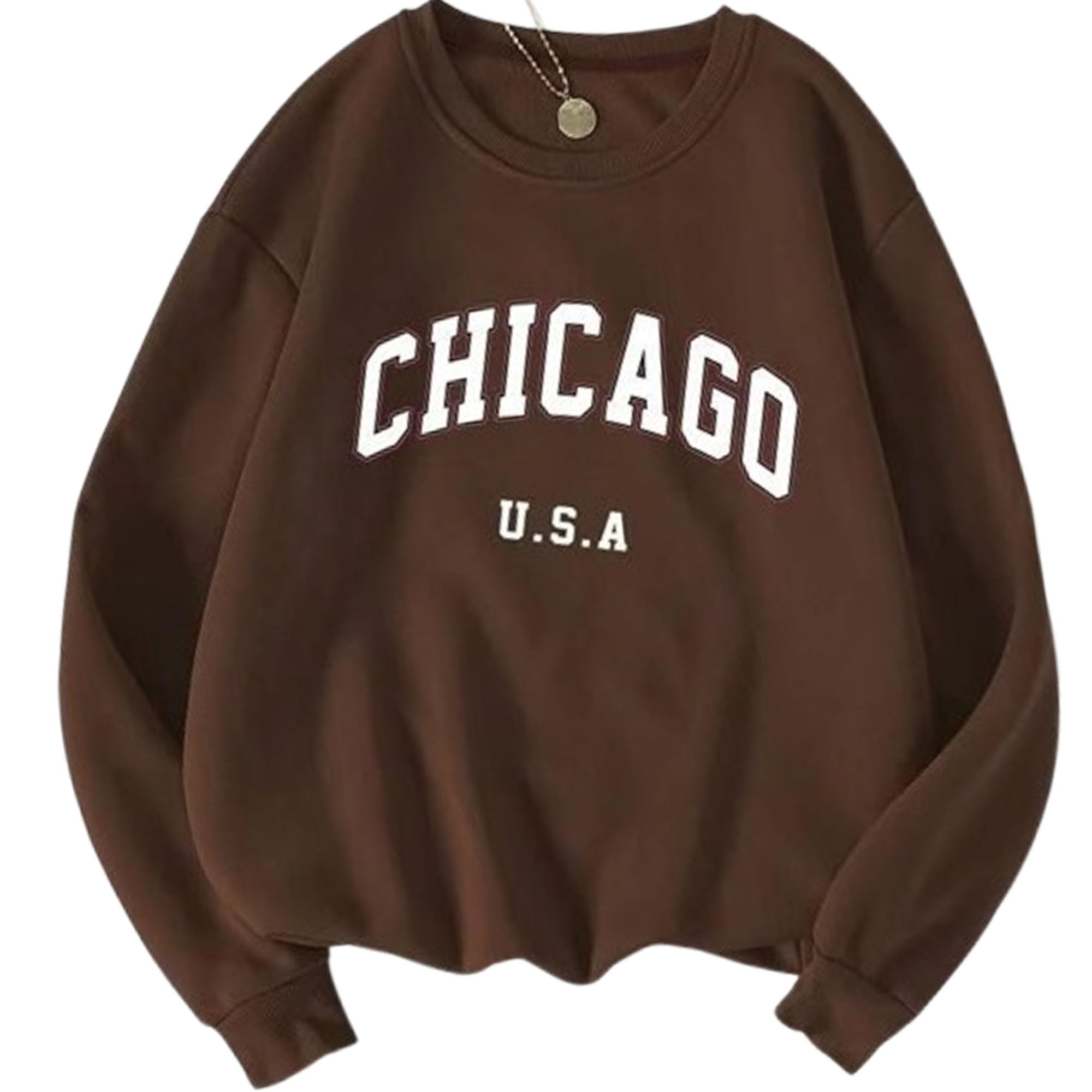 Women’s Regular Sweatshirt – Casual Pullover, Long Sleeve Round Neck Loose Fit Winter Top, Soft Cotton Blend Hoodie Style-image-19
