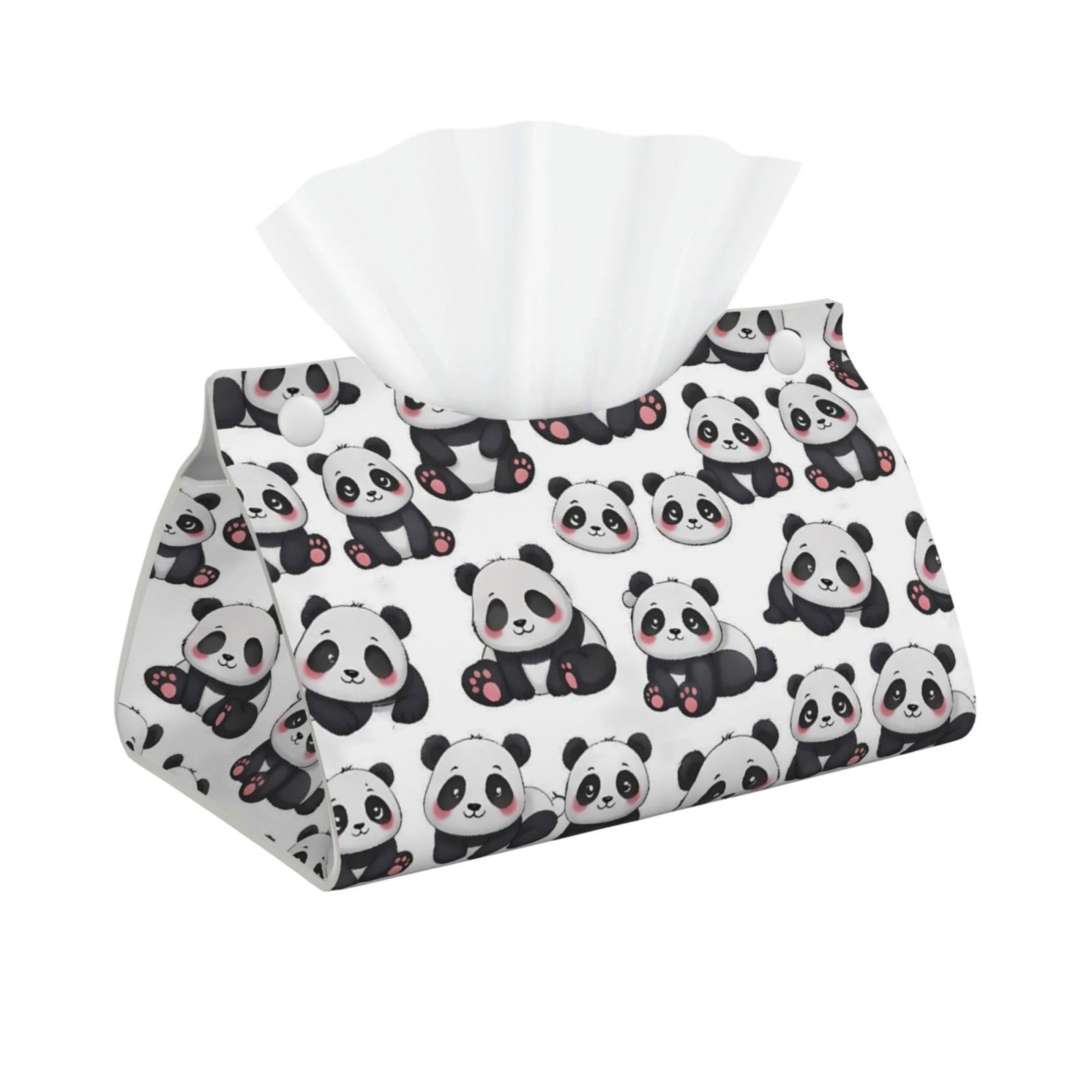 Cute Panda Long Tissue Box Cover Holder Home Decor Aesthetic 7.87'' x 5.12'' x 0.98''