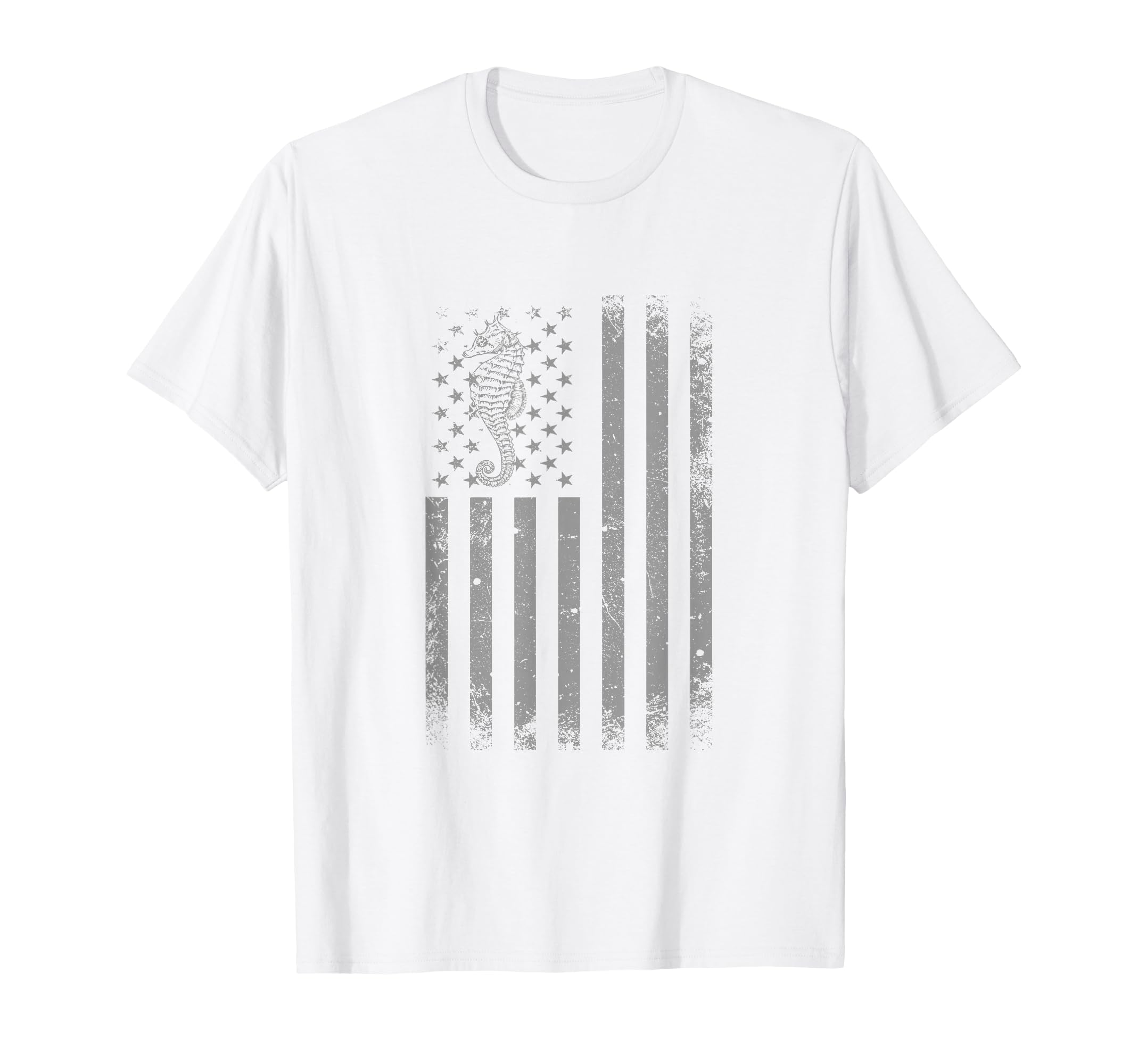 American Flag Seahorse Shirt Ocean Animal USA Seahorses T-Shirt