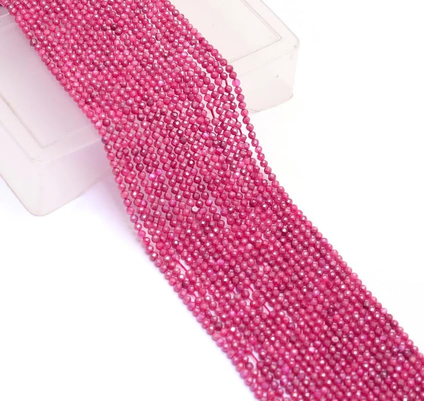 Pierre de lune rose AAA+ micro perles à facettes 3mm pour bijoux luxe - 5