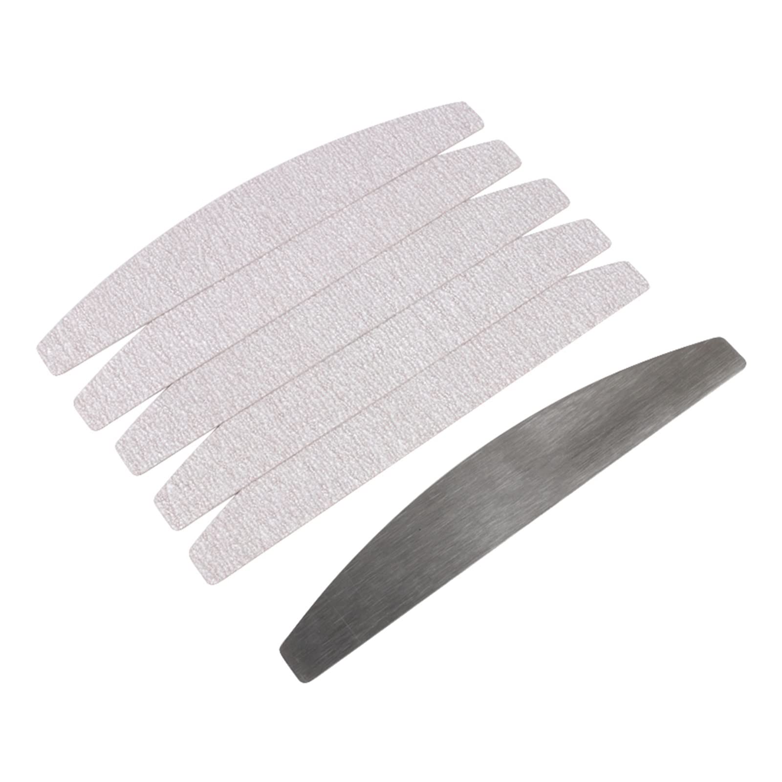 TRUSTTWO 50 pz/100 pz Grigio pastiglie Rimovibili con Manico in Metallo di Ricambio Carta vetrata Lima for Unghie 100/180 Misura for Manicure Callus Remover Buffer The 50Pcs Sandpaper 18