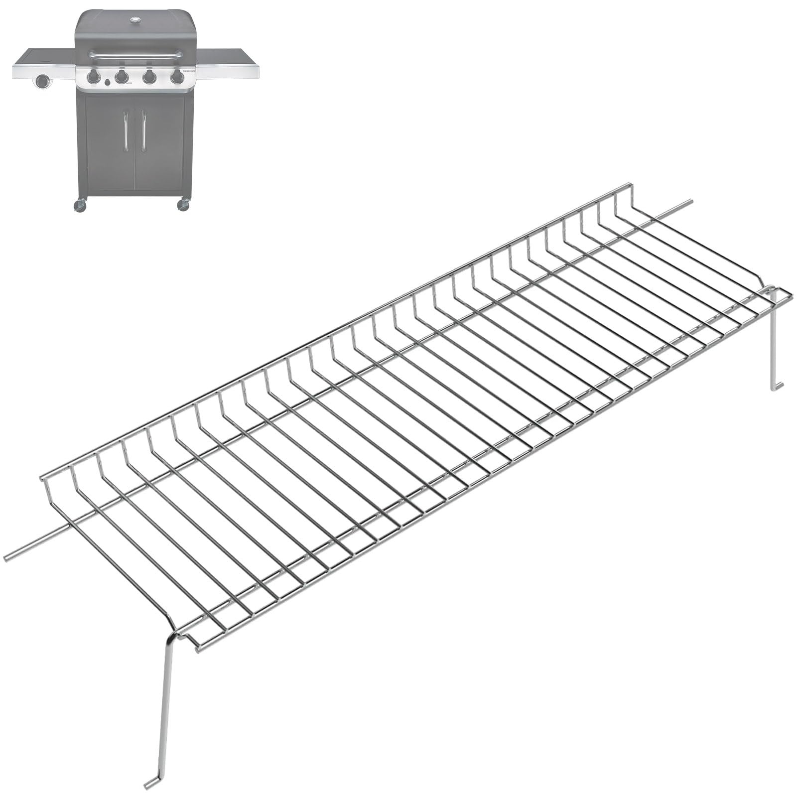 BBQration G470-0001-W1 Warming Rack Grill Parts for Charbroil Performance 4 Burner 463342119 463332718 463342119 463376117 463376217 463335517, Swing Away Grid for Charbroil Grill Replacement Parts