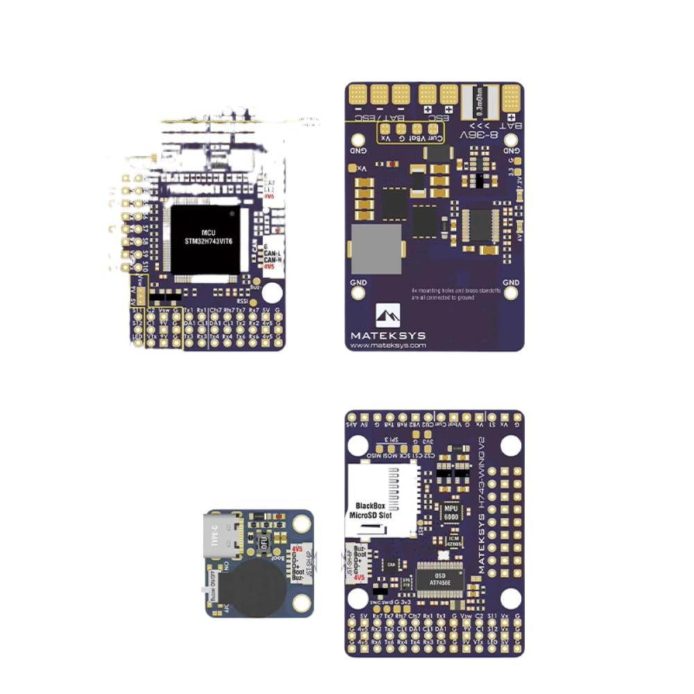 Kontroler lotu H743-WING V3 3-8S STM32H743VIT6 z OSD Baro kompatybilny z dronem wieloobrotowym o stałym skrzydle