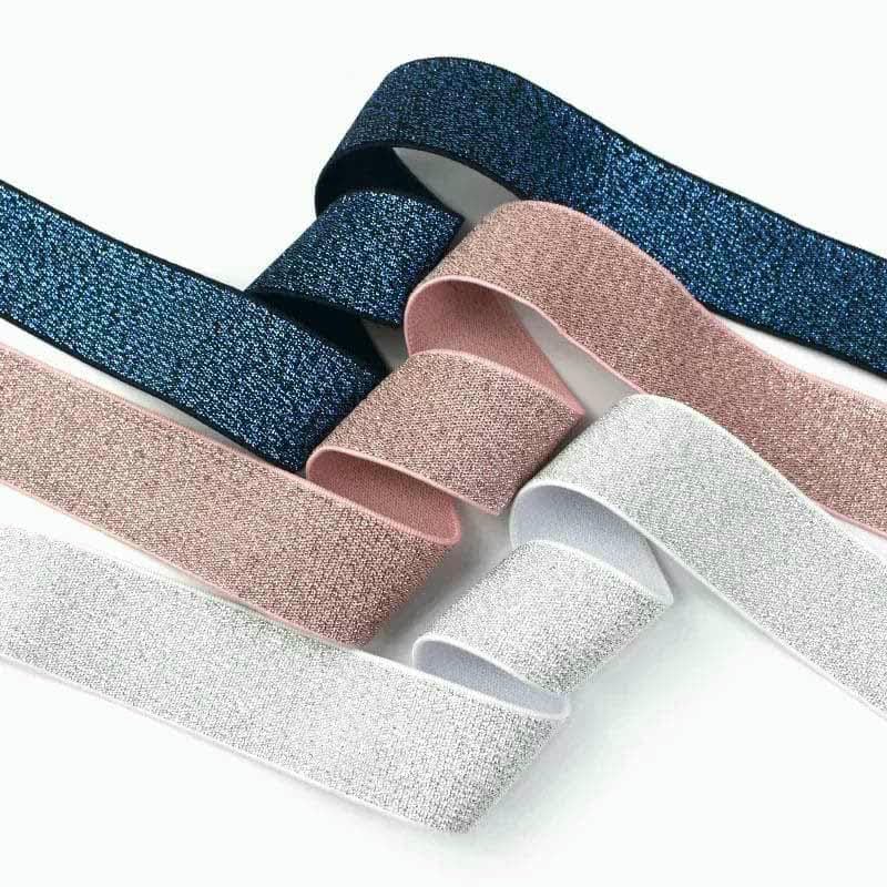 Elastyczna taśma nylonowa, Polyester Elastic Band For Sewing Bag Straps Waistband Multicolor 25-50mm X 2-10m(BlackGold 50mm,10Meters)