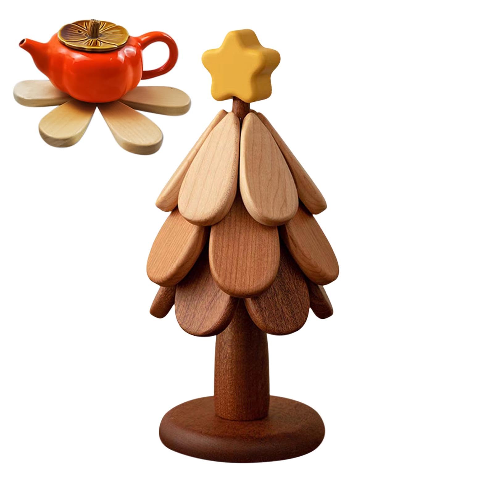 Juego de salvamanteles con Forma de árbol, manteles Individuales de Madera, Aislante, salvamanteles de Madera, antiquemaduras, para, ollas Calientes | Aislante, salvamanteles de Madera, antiquemaduras, para, ollas Calientes