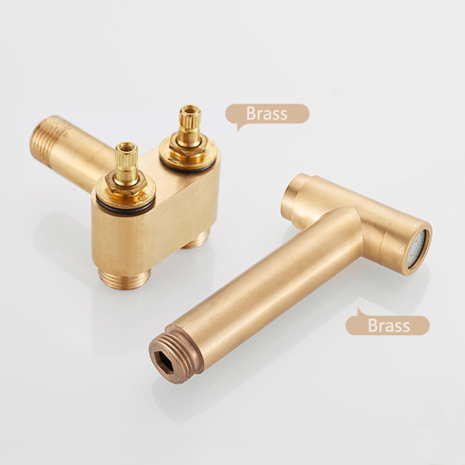 Duchas Higienicas para Wc Grifo de Bidet con Manguera 3M de Latón Uno Entra Dos Salen Set Blanco