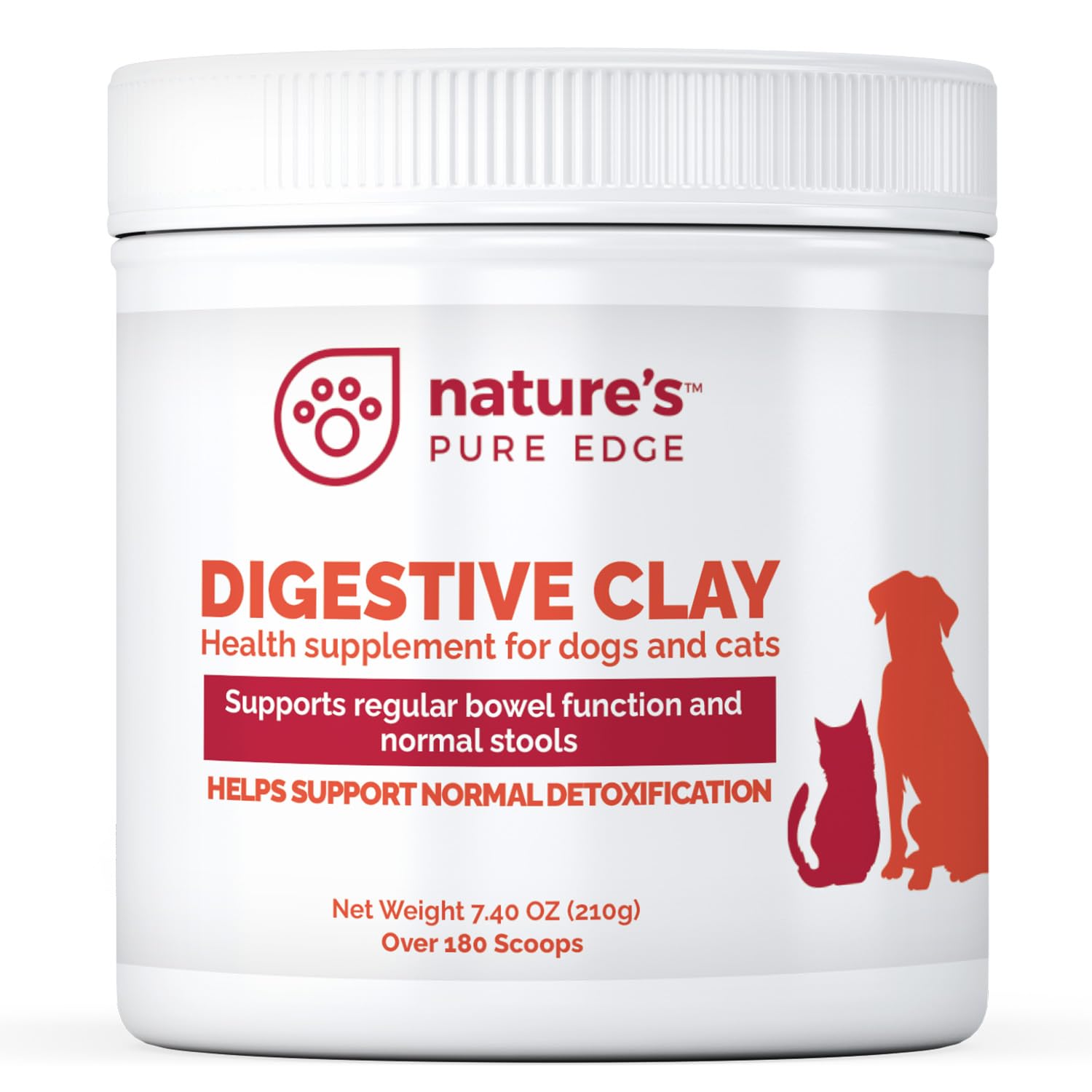 Clay Powder Anti Diarrhea for Dogs & Cats. Supports Gas Relief. Normalizes Gut PH in Dogs and Cats. Constipation Relief. Extra Large 7.40 oz.