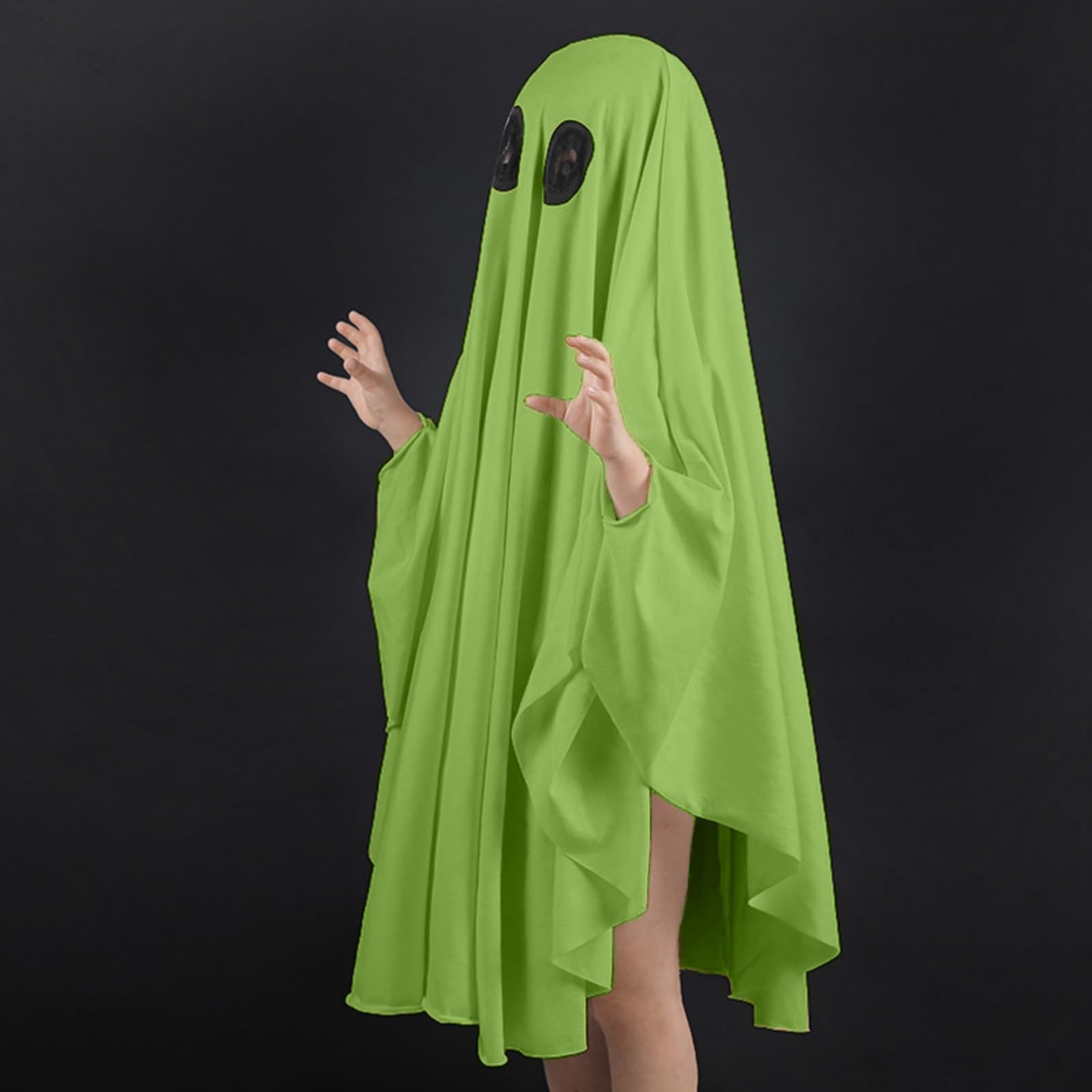 Amazon.com: Noubeau Unisex Kid Ghost Costume Girl Fancy Dress Cosplay Boy  White Boo Ghost Cloak Halloween Costume for Toddler Boys Girls(Green,7-9  Years) : Clothing, Shoes & Jewelry