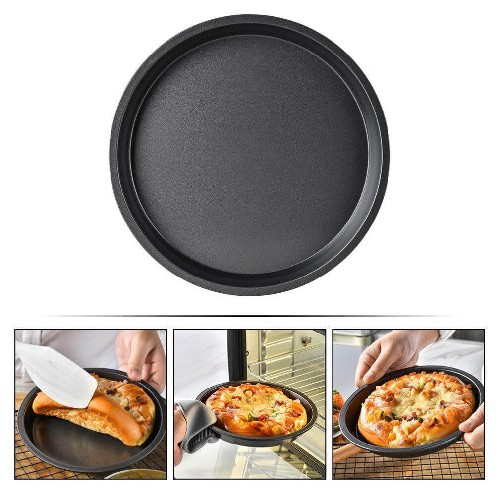 STOBAZA Pizza Baking Tray Round Cake Mold Nonstick Metal Pan Oven Baking Equipment Pans