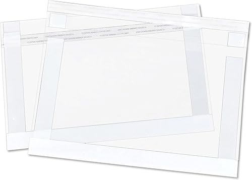 EnvyPak Sobre transparente - Sostiene contenido de hasta 5.5 x 8.5 pulgadas - Cierre de despegar y pegar - Correos con un sello regular - Caja de