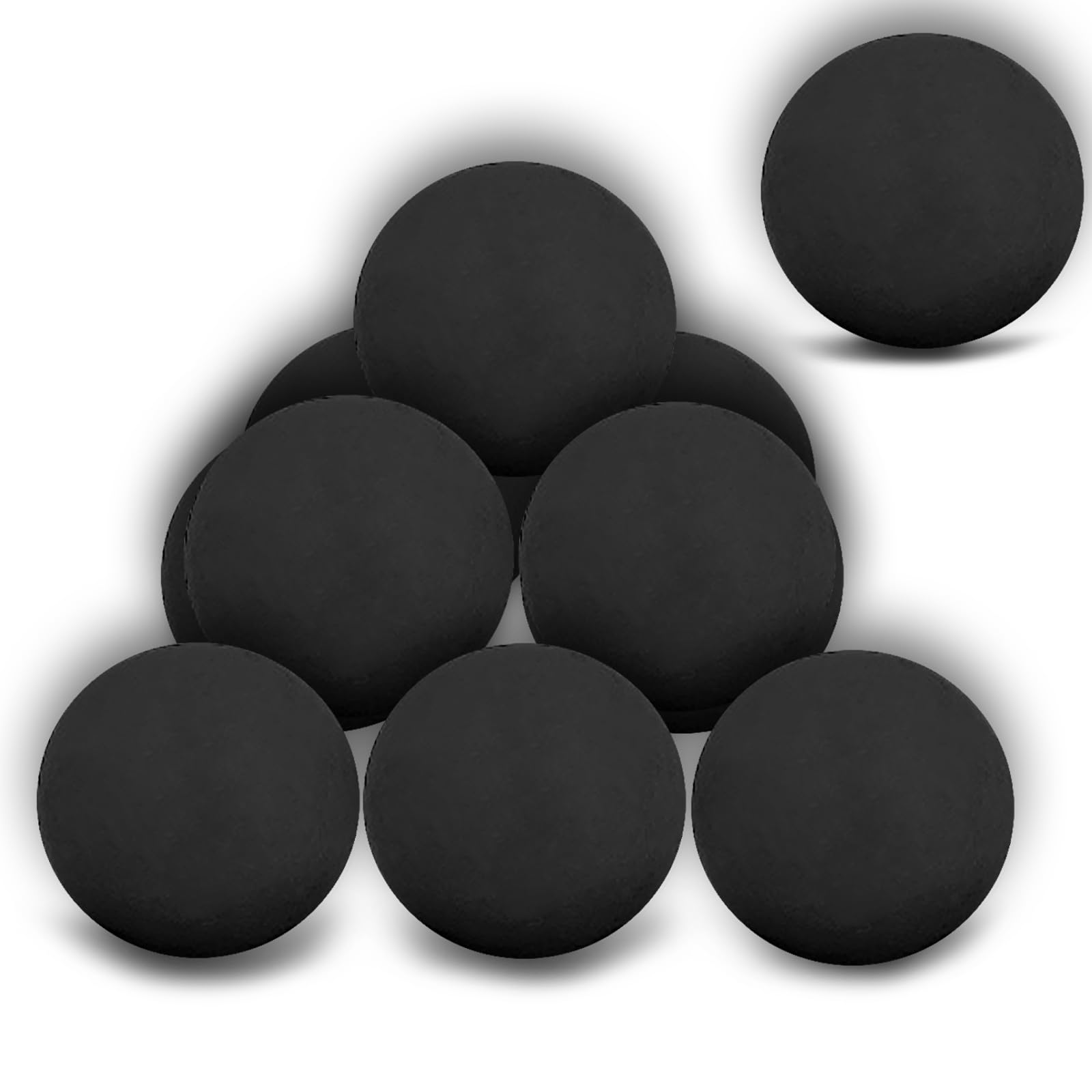 Zhenx Ceramic Fire Balls, 4 Inch, Set of 12 Round Fire Stones, for Indoor and Outdoor Fire Pits, Fire Bowls and Fireplaces, Black