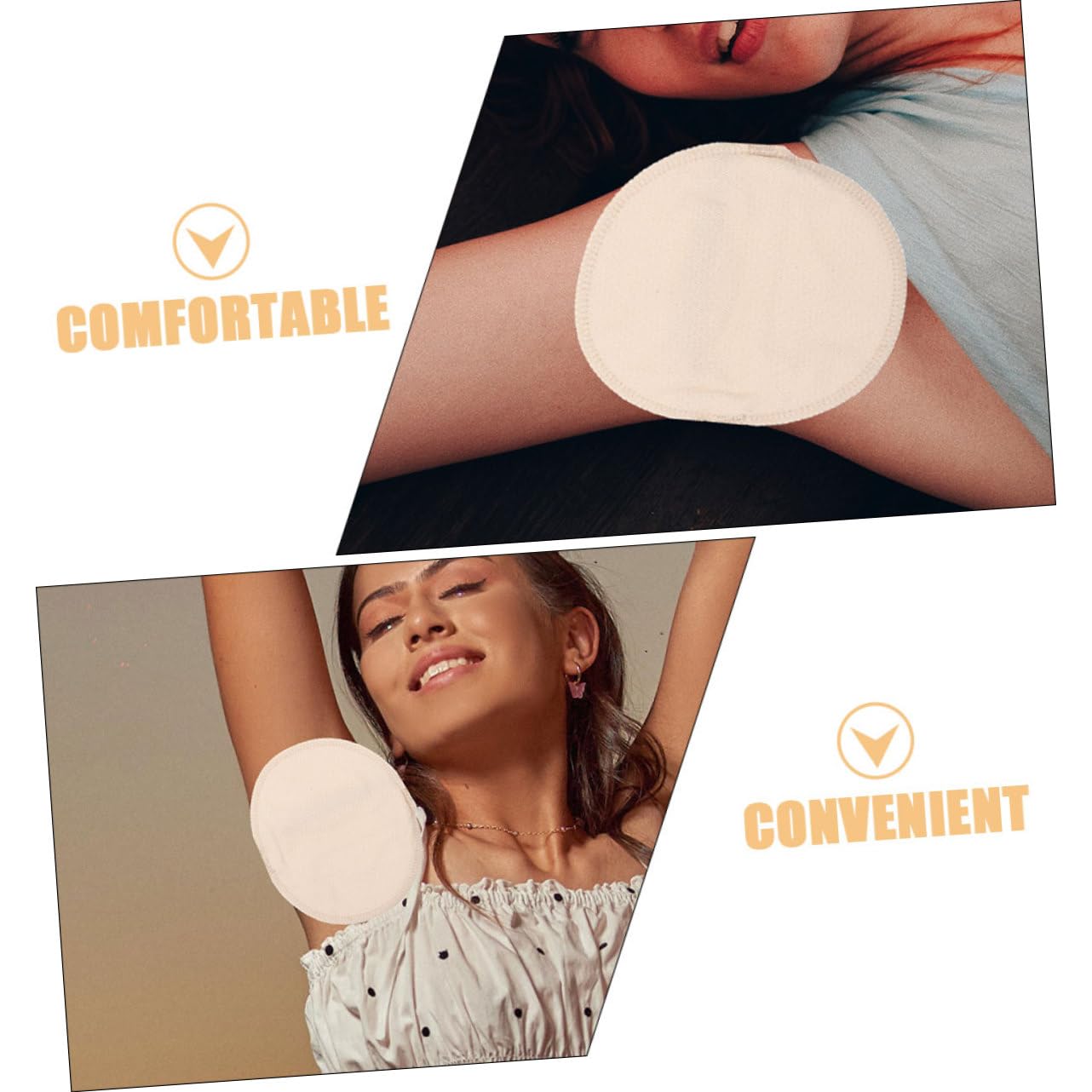FRCOLOR 4pcs Washable Underarm Sweat Pads Absorbent Armpit Protection for Women Comfortable Reusable for Summer Sports Skin-friendly Compact Design