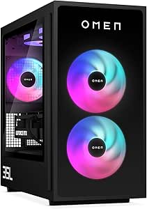HP ゲーミングPC デスクトップ OMEN 35L Desktop RTX 5070 Ti AMD Ryzen 7 8700F プロセッサー 32GBメモリ 2TB SSD Windows11 Home ゲーム実況 配信 動画編集 ブラック(型番：BG2P9PA-AAAA)
