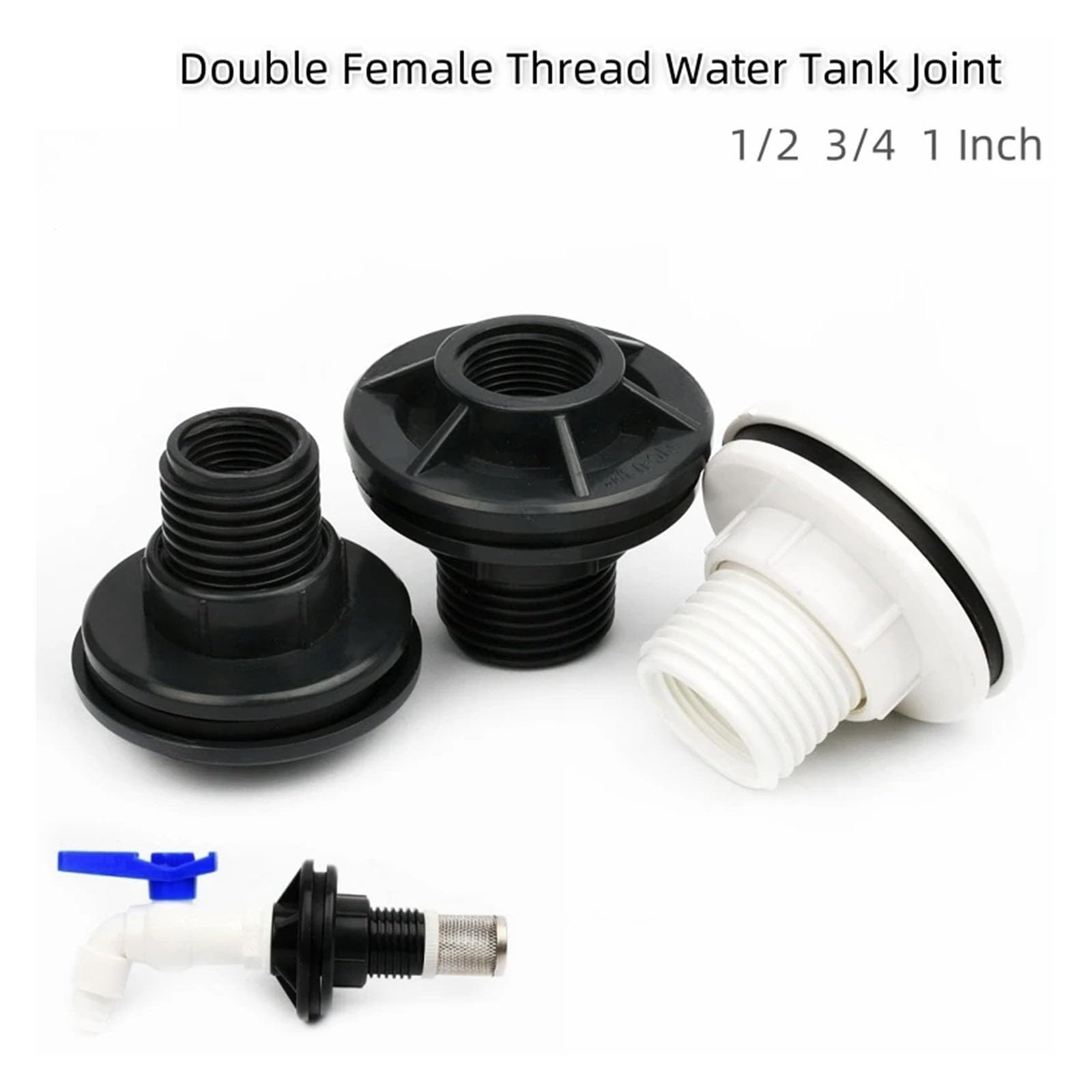 Conectores for tanques de agua con rosca hembra doble, accesorios for tuberías de riego de jardín, conectores for peces(PURPLE,5 pieces)
