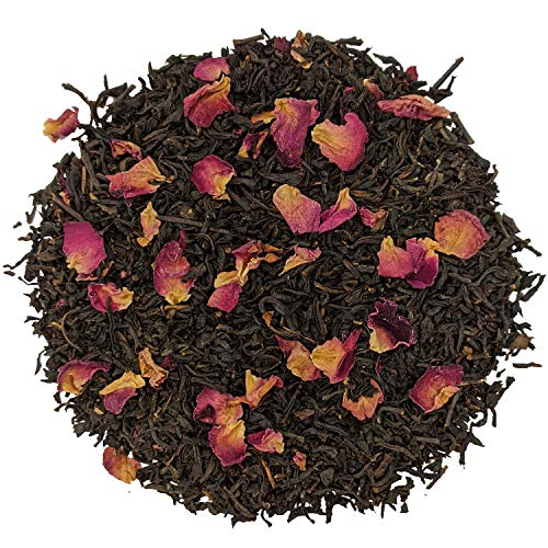 Simpli-Special English Rose Black Loose Leaf Tea | Black China Tea with Bright Rose Petals | Rich Rose Character | Delicate and Highly Aromatic | 100g in Resealable Pouch