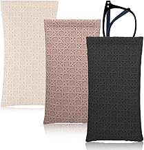 GODSDWARES 3Pcs Soft Leather Sunglasses Cover, Sunglass Cover, Sunglasses Case Portable Glasses Case for Men and Women, Travel Sunglasses Organizer with Slim Design