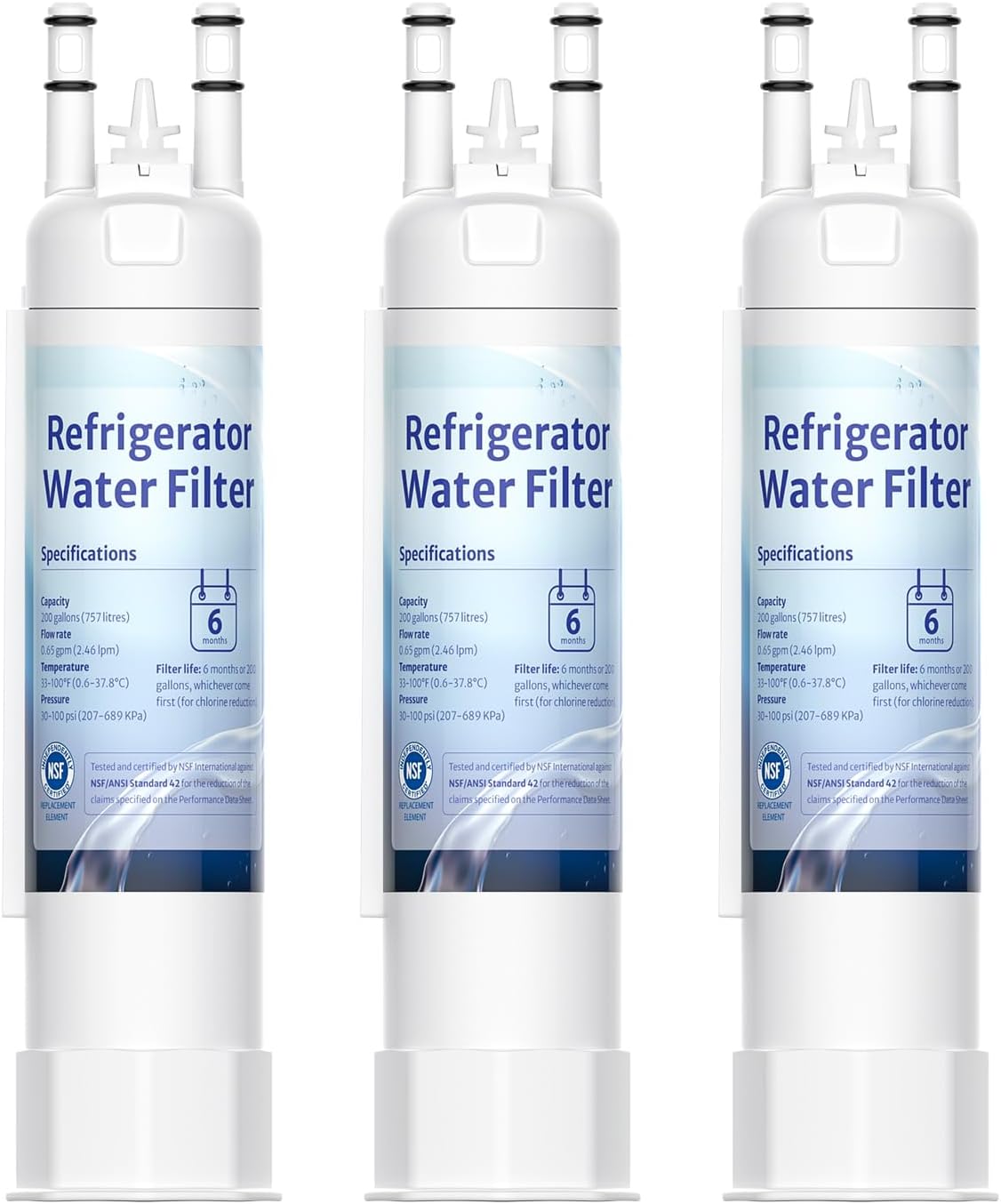 Sensiblopt PurePour PWF-1 Refrigerator Water Filters, 3-Pack