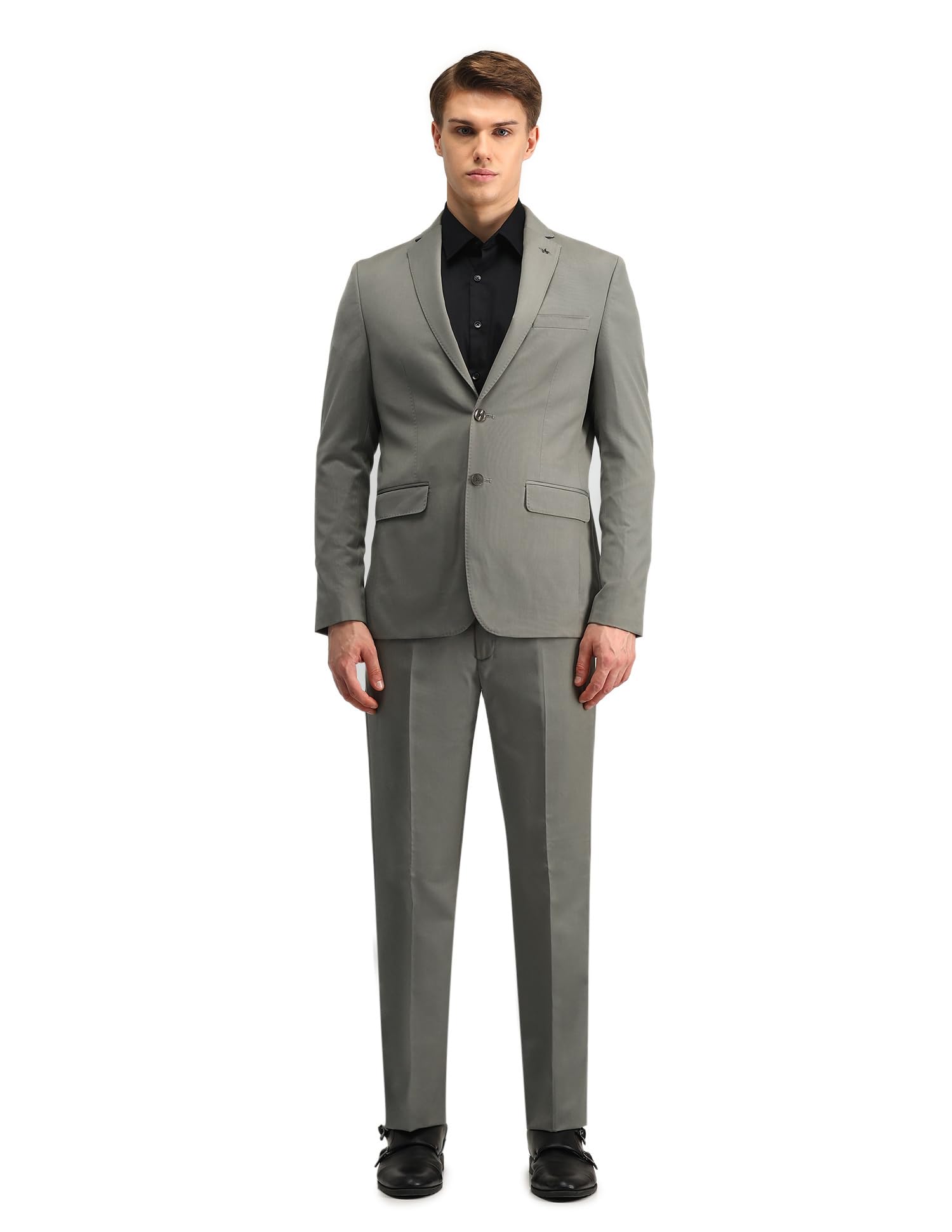 Grey Tailored Fit Suit-image-23