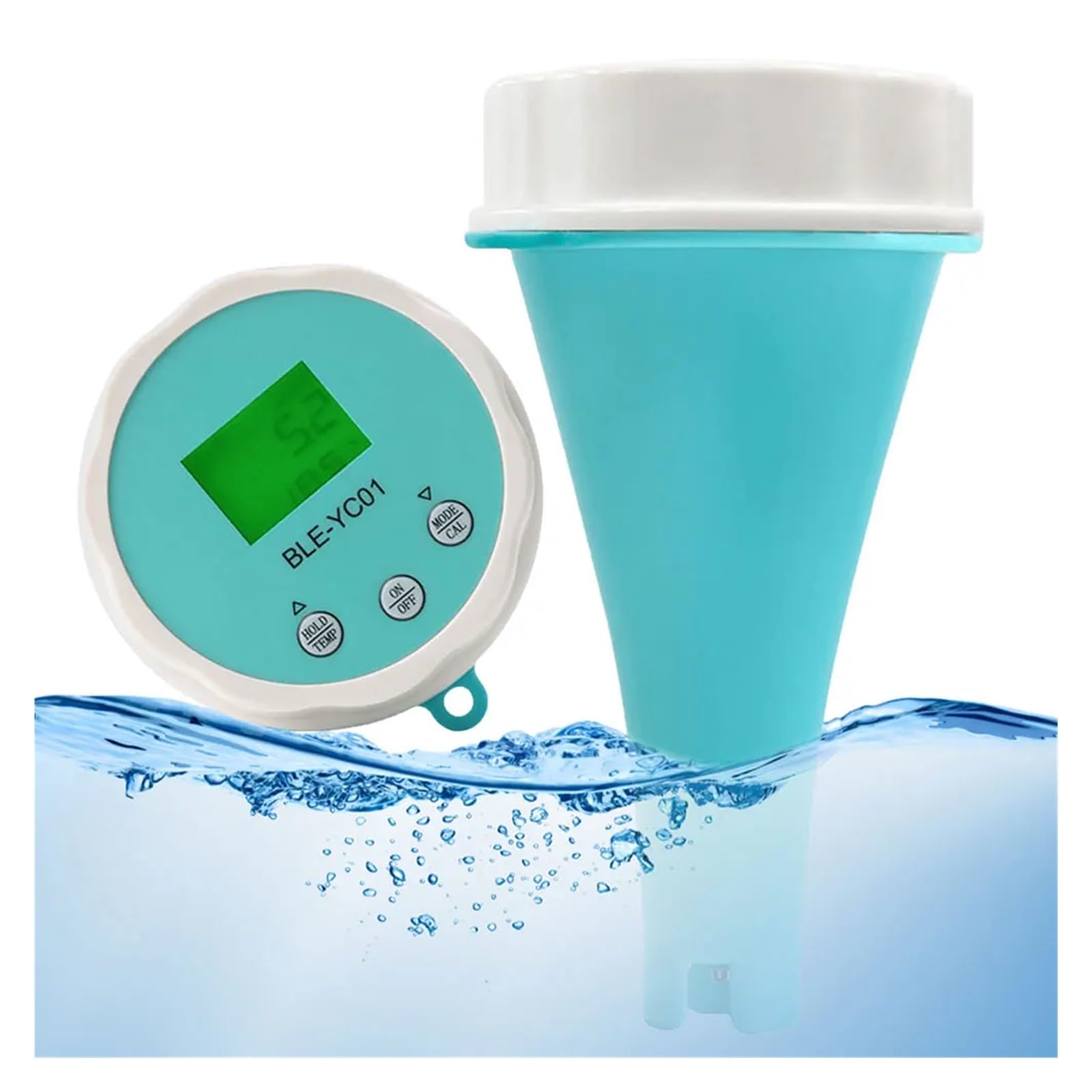 Analizador de agua piscina flotante inteligente 6 en 1, aplicación monitorización línea, medidor calidad del, Bluetooth, pH, CL, TDS, EC, ORP y temperatura