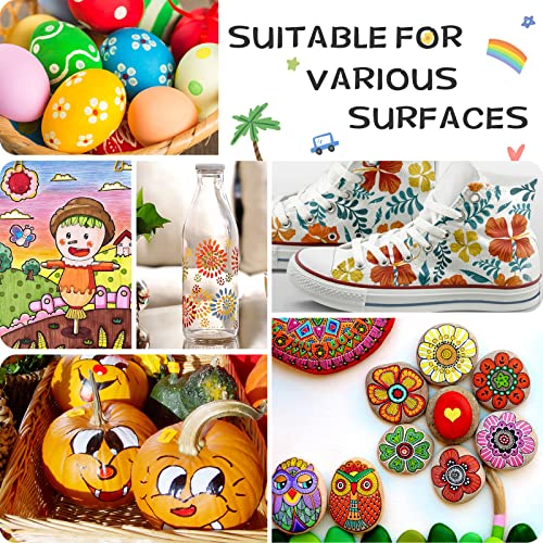 30 Colors Acrylic Paint Pens, Dual Tip Acrylic Paint Markers With Brush Tip And Fine Tip, Acrylic Markers For Rock Painting Wood Canvas Stone Glass Ceramic Diy Crafts Making Art Supplies Kids Adults #TOP4