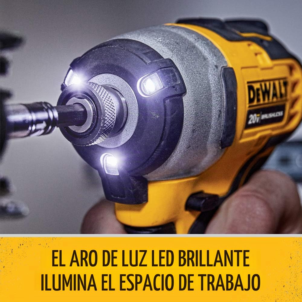 DEWALT ATOMIC 20 V MAX Driver de impacto, inalámbrico, compacto, 0,6 cm, solo herramienta (DCF809B)