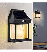 Btag Sun-Powered Wall Lights Outdoor Motion Sensor Auto Chargeable Exterior LED Sconce Front Porc...