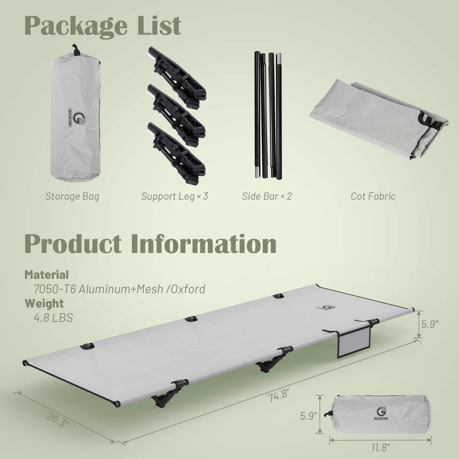 Lit de Camp Pliable - COSTWAY - Tête Inclinée - Grande Taille - 400 kg - Sport Lit de Camp Pliable - COSTWAY - Tête Inclinée - Grande Taille - 400 kg - Sport