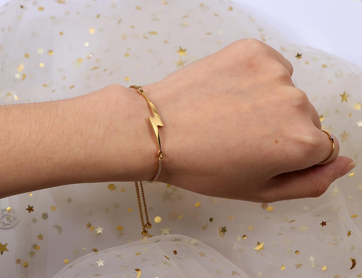 3 Colors Simple Charm Lightning Bolt Adjustable Bracelet Weather Jewelry