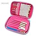 SOOCUTE Cute Unicorn Embossed Hardtop Pencil Case - Kids Large Colored Pen Holder Box With Compartments - Girls Cosmetic Pouch Bag Stationery Organizer (Hot Pink)
