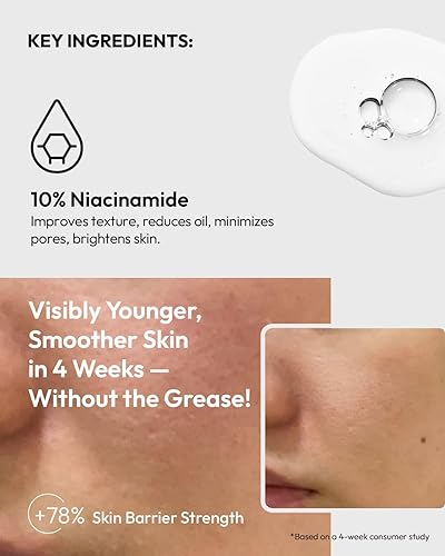 Miniatura 3 de 10% niacinamida + 2% suero matrixilo  Fortalece y repara la barrera de la piel  para pieles sensibles y grasas  1 onza líquida