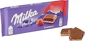 Milka Chocolate Recheado Strawberry Yogurt 100G