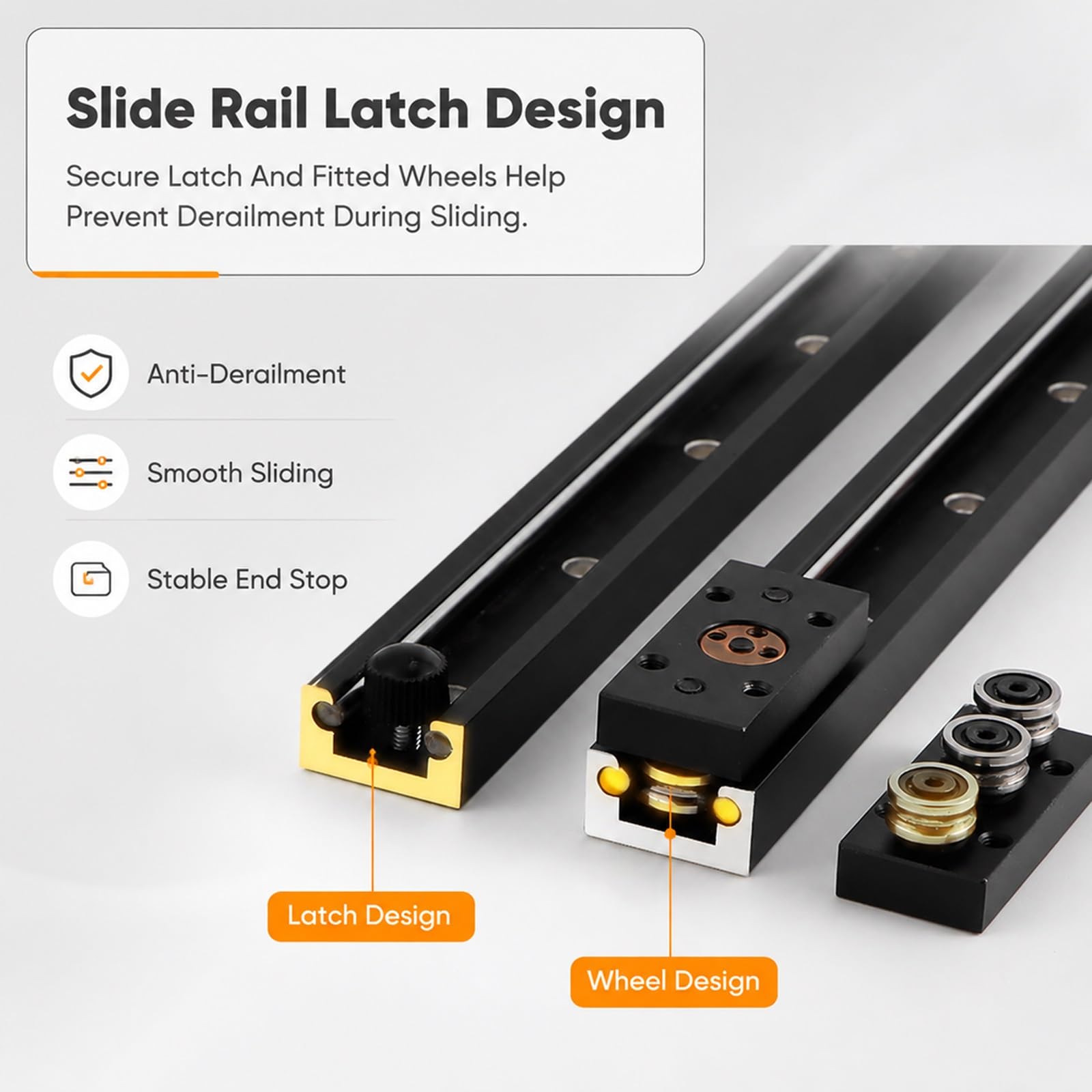 Guias Correderas Systems De Riel Deslizante Para Mesa Giratoria, Extensión De Mesa De Comedor Para Isla De Cocina, Accesorios Deslizantes